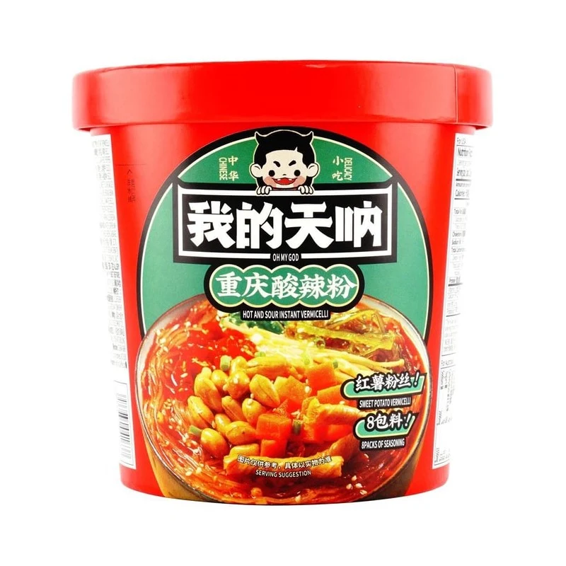 [Self-operated] China OMG Chongqing Hot and Sour Noodles 137g barreled sweet potato powder for instant instant noodles