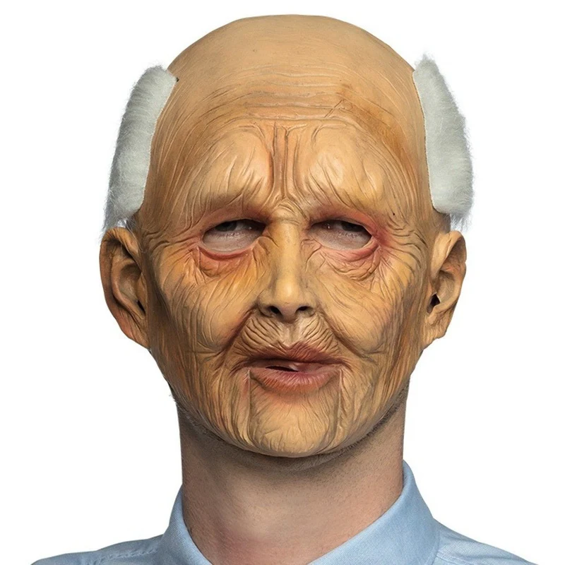 Faltige alter Mann Latexmaske