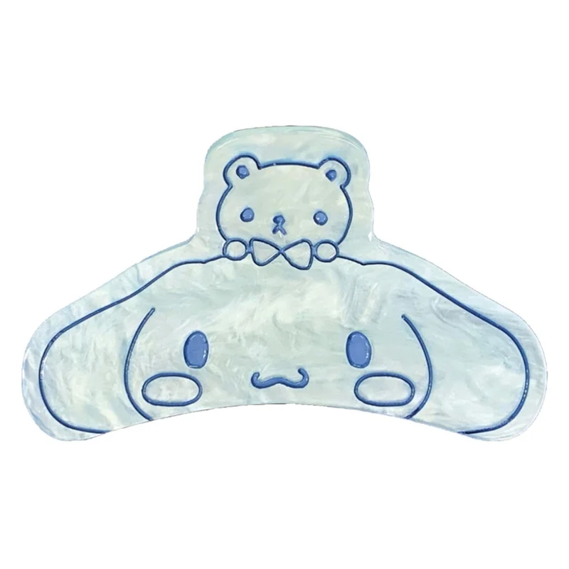 [Self-operated] Japan's Sanrio Mica Shell Shark Clip, Big-eared Dog Style, 1 set, large grabber clip for the back of the head.