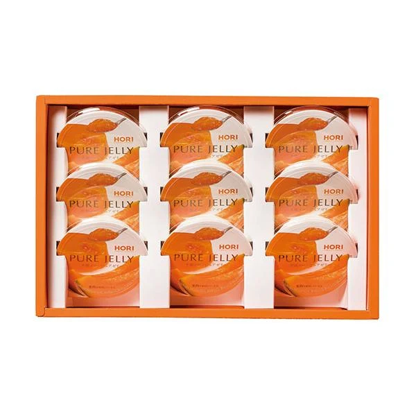 [Self-operated] HORI Yubari, Hokkaido, Japan, cantaloupe jelly gift box, 9 pieces, pudding children's snack jelly