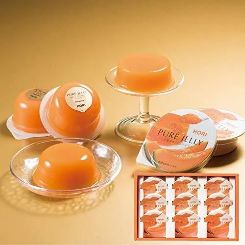 [Self-operated] HORI Yubari, Hokkaido, Japan, cantaloupe jelly gift box, 9 pieces, pudding children's snack jelly