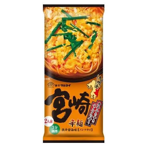[Self-operated] Japan MARUTAI Miyazaki Garlic Spicy Chicken Noodles 2 servings 186g