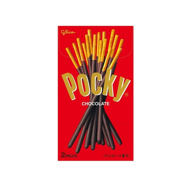 [Self-operated] Japanese Glico Pocky Chocolate Cookie Bar Chocolate Flavor 70g Children's Cookie Snacks