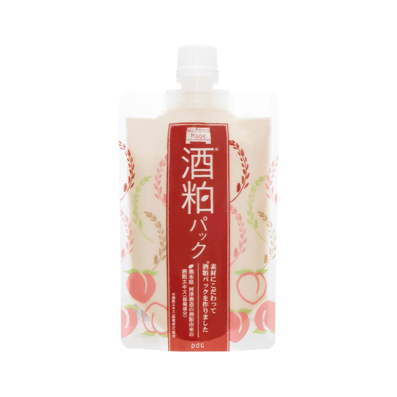 [Self-operated] Japanese PDC sake lees mask 170g limited edition peach flavor, sake lees brightens skin, removes yellowing, improves dullness, moisturizes and brightens skin, rinse-off type