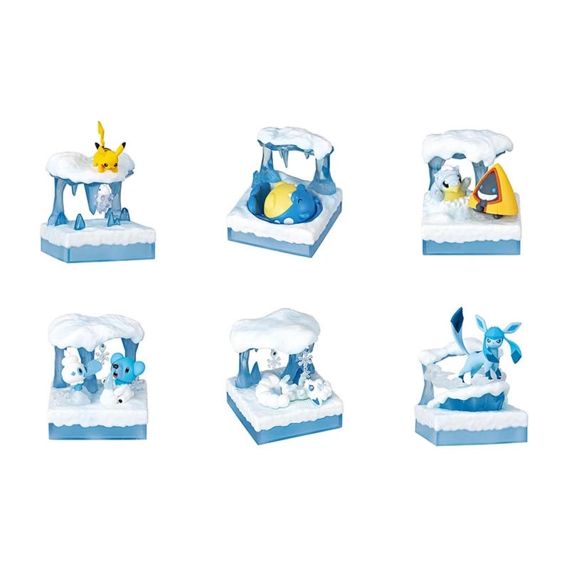 [Self-operated] Japanese RE-MENT Pokémon desktop ornaments blind box gashapon 1 box of six types randomly sent frozen snowfield authentic collection