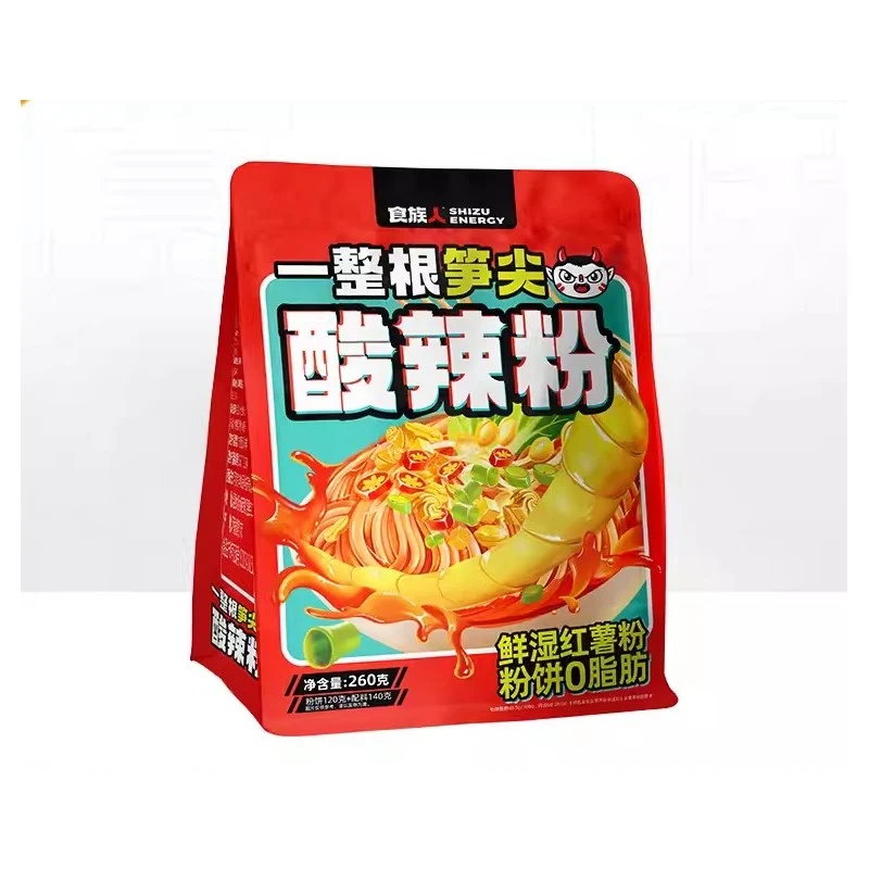 [Self-operated] China SHIZUREN Shizuren Hot and Sour Noodles with a Whole Bamboo Shoot 260g Internet Celebrity Hot and Sour Noodles Chongqing Sweet Potato Vermicelli Bagged Fast Food