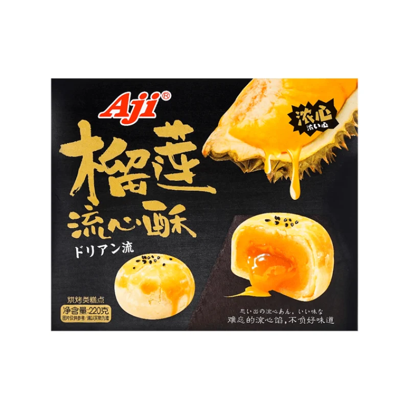 [Self-operated] China AJI Liuxinsu Durian Liuxinsu 220g Internet celebrity office casual snacks