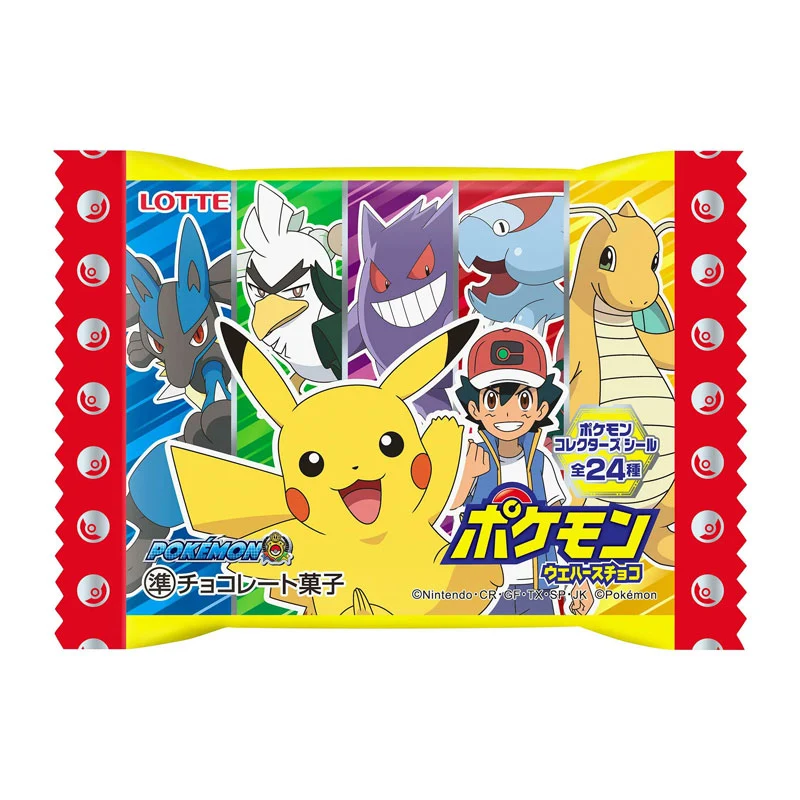 [Self-operated] Japanese LOTTE Pokemon Wafer Chocolate Cookies 23g Crispy Chocolate Cookies