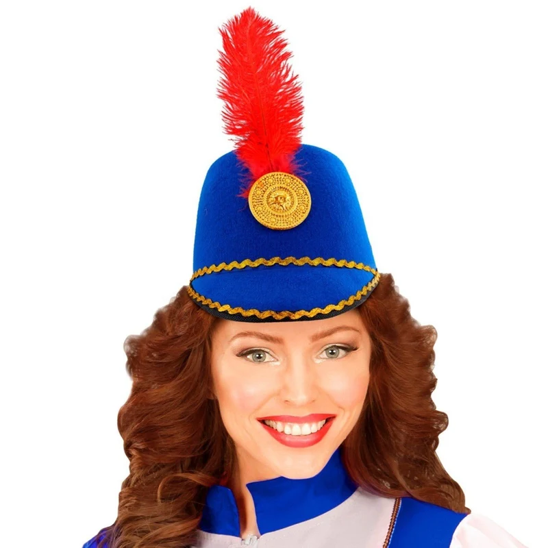 Blauer Majoretten-Hut