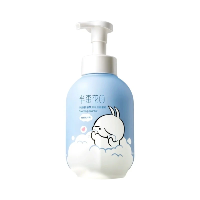 [Self-operated] China Little Dream Garden Half Acre Flower Field Rogue Rabbit Co-branded Rice Ferment Amino Acid Bubble Cleansing Mousse 500g Foaming Mild Moisturizing Cleansing Oil Control