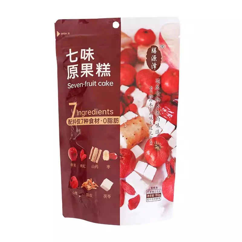 [Self-operated] China SYZ Shanyuanze Qiwei Original Fruit Cake 80g Apple Preserved Candied Hawthorn Fruit Dried Poria, Yam, and Tangerine Peel Snacks