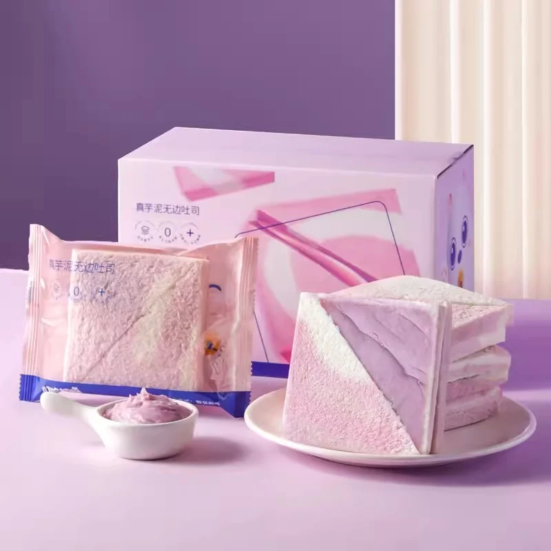 [Self-operated] China Ding Dong Bear Real Taro Boundless Toast 78g Breakfast snacks and snacks