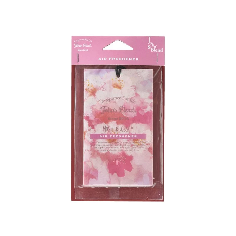 [Self-operated] Japan's John's Blend Car Indoor Wardrobe Air Freshener 1 Pack MUSK BLOSSOM Sakura Fragrance Small Fresh Style Perfume Fragrance Diffuser Hanging Card