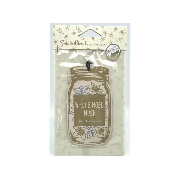 [Self-operated] Japan's John's Blend Car Indoor Wardrobe Air Freshener 1 Pack WHITE NOEL MUSK White Musk Christmas Limited Edition Small Fresh Style Perfume Fragrance Diffuser Hanging Card
