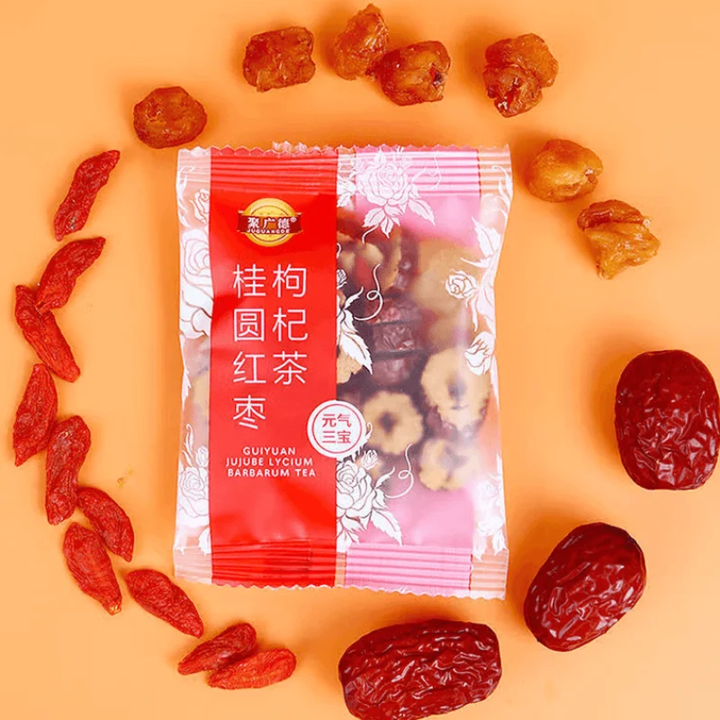 [Self-operated] China Juguangde Red Dates and Wolfberry Tea 120g Individually Packaged Red Dates, Longan and Wolfberry Tea to Replenish Qi and Blood Scented Tea Women’s Health Tea Bags