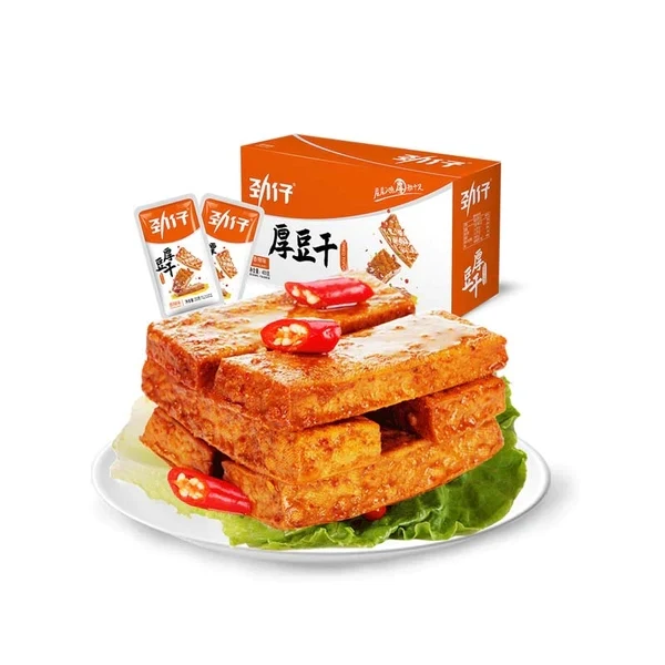 [Self-operated] China Jinzai thick dried tofu 20 packs 400g spicy flavor dried tofu snacks snacks
