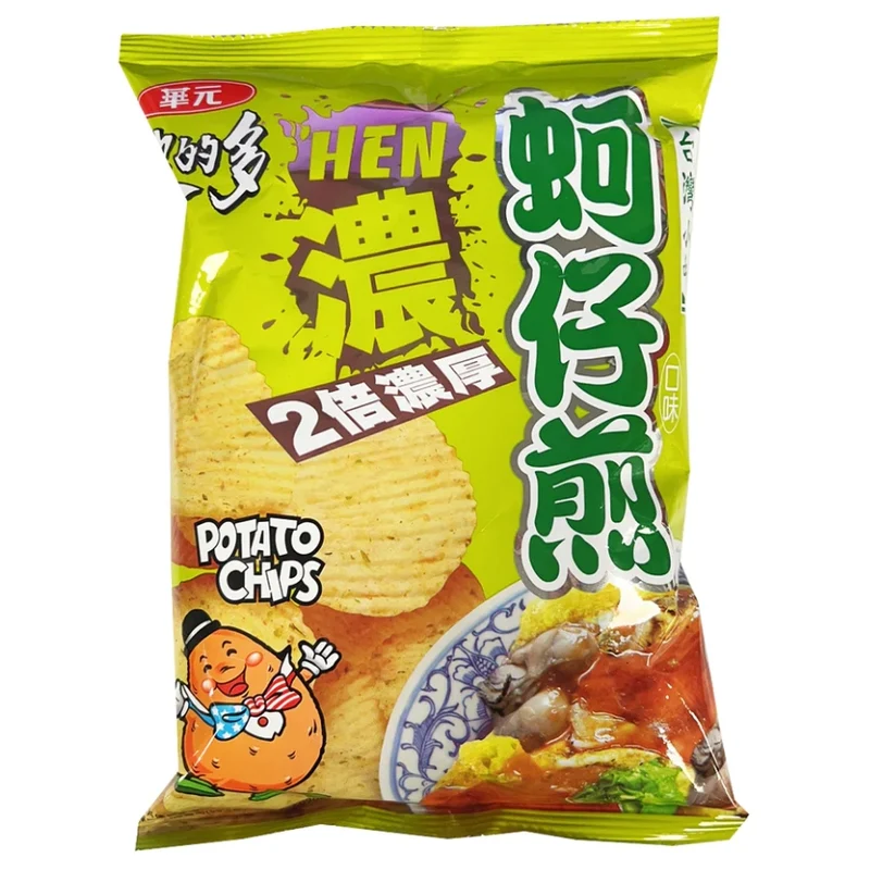 [Self-operated] China Hua Yuan Porto Potato Chips Oyster Omelette Flavor 43g/bag