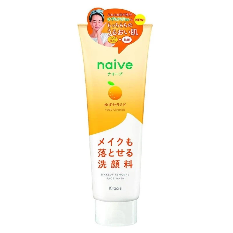 [Self-operated] Japanese KRACIE Kanebo NAIVE Pure Natural Plant-Based Foaming Cleanser Yuzu Moisturizing 130g Gentle Cleansing Deep Cleansing