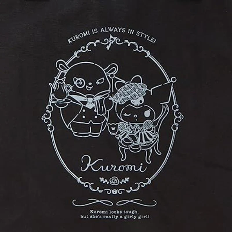 [Self-operated] Japan's Sanrio Dream Girl Series Canvas Side Backpack Kurome Cotton Tote Bag
