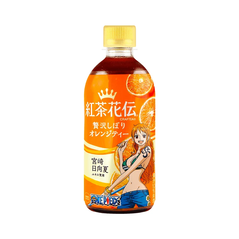 [Self-operated] Japan Coca-Cola Black Camellia Tea Drink Hyuga Summer Orange Flavor 440ml Fresh Fruity Rich Tea Flavor