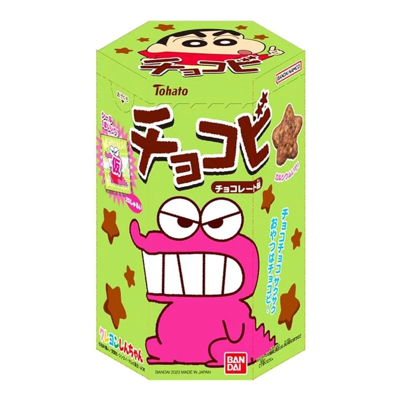 [Self-operated] Japan TOHATO Crayon Shin-chan Cookies Chocolate Flavor 23g Internet celebrity crocodile cookies