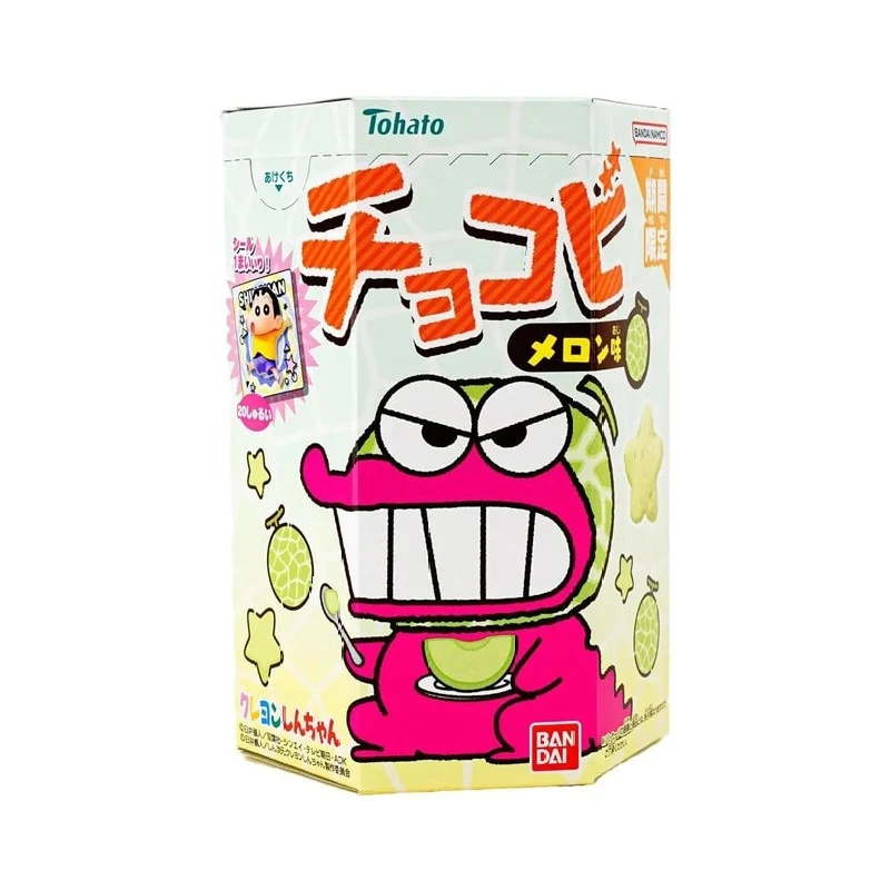 [Self-operated] Japan TOHATO Crayon Shin-chan Cookies Cantaloupe Flavor 18g Internet celebrity crocodile cookies