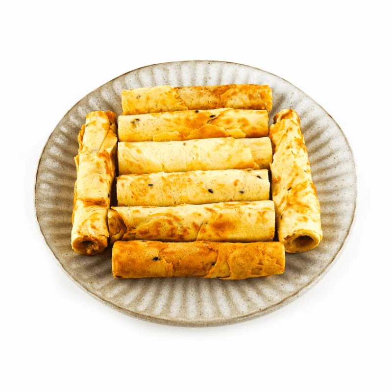 [Self-operated] China's I'm Hungry Sandwich Egg Rolls, Filled Biscuits, Sea Salt Peanut Flavor 120g Internet celebrity egg rolls with rich milky flavor, handmade snacks, casual snacks