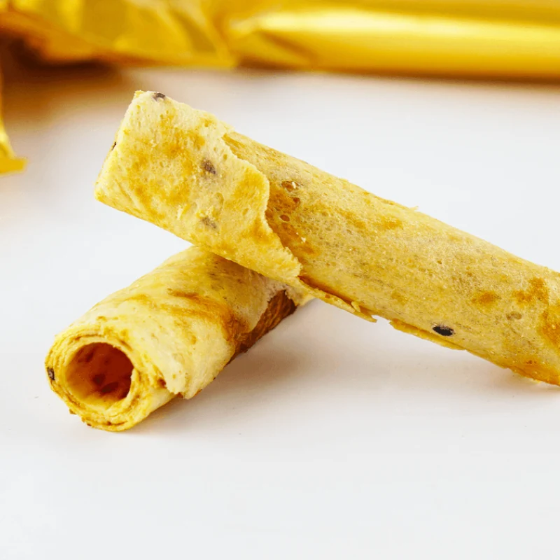 [Self-operated] China's I'm Hungry Sandwich Egg Rolls, Filled Biscuits, Sea Salt Peanut Flavor 120g Internet celebrity egg rolls with rich milky flavor, handmade snacks, casual snacks