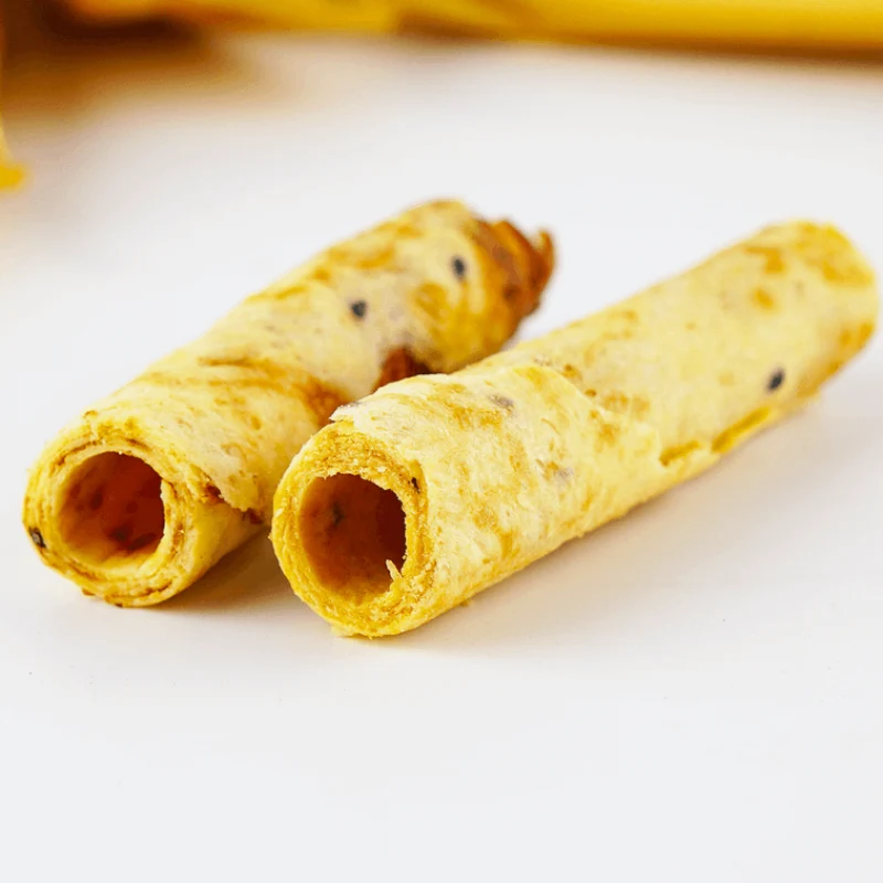 [Self-operated] China's I'm Hungry Sandwich Egg Rolls, Filled Biscuits, Sea Salt Peanut Flavor 120g Internet celebrity egg rolls with rich milky flavor, handmade snacks, casual snacks