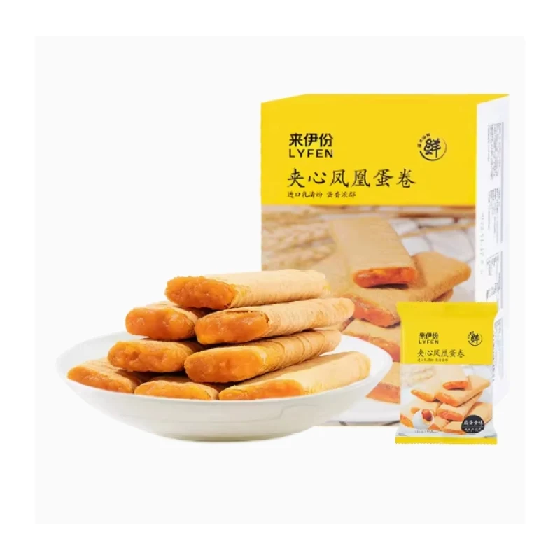 [Self-operated] China LYFEN Laiyifen Sandwich Phoenix Egg Roll 178g Egg Roll Biscuit Breakfast Sandwich Crispy Roll Snack