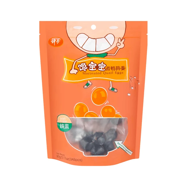 [Self-operated] China Shendan Greedy Baby Quail Eggs Iron Egg Flavor 90g Ready-to-Eat Internet Celebrity Braised Snacks Snacks