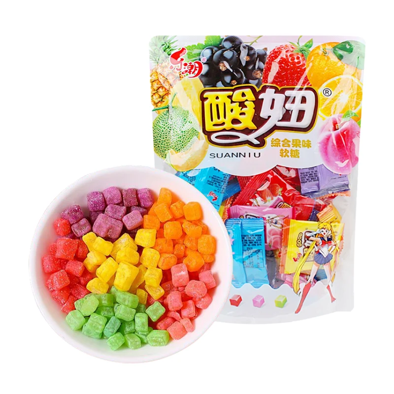 [Self-operated] Chinese Sour Girl Comprehensive Fruity Gummy Candy 150g Post-8090s Childhood Candy Childhood Nostalgic Gummy Candy Internet Celebrity Candy Sharing Snacks