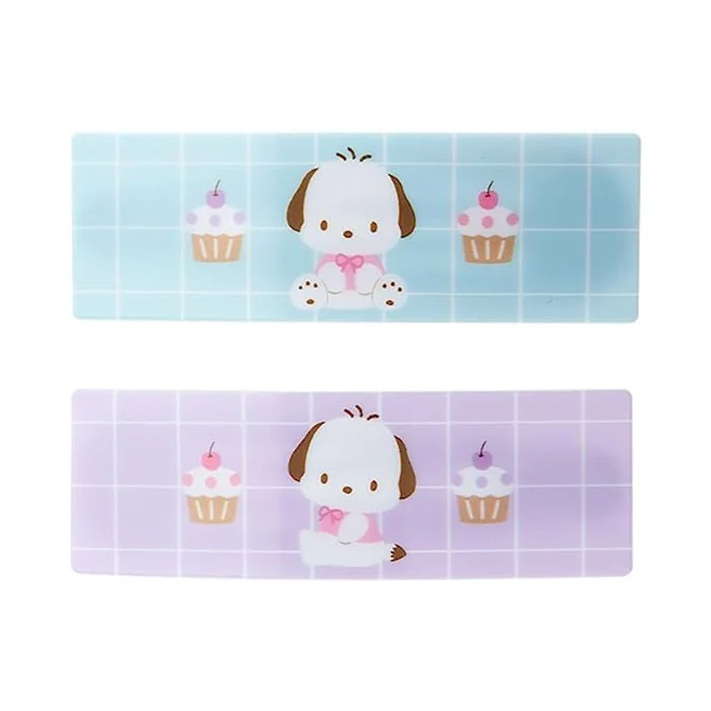 [Self-operated] Japanese Sanrio Cute Cartoon Rectangular Hairpin Pacha Dog 1 Pair Western Style Side Bangs Clip Hair Accessories Hairpins