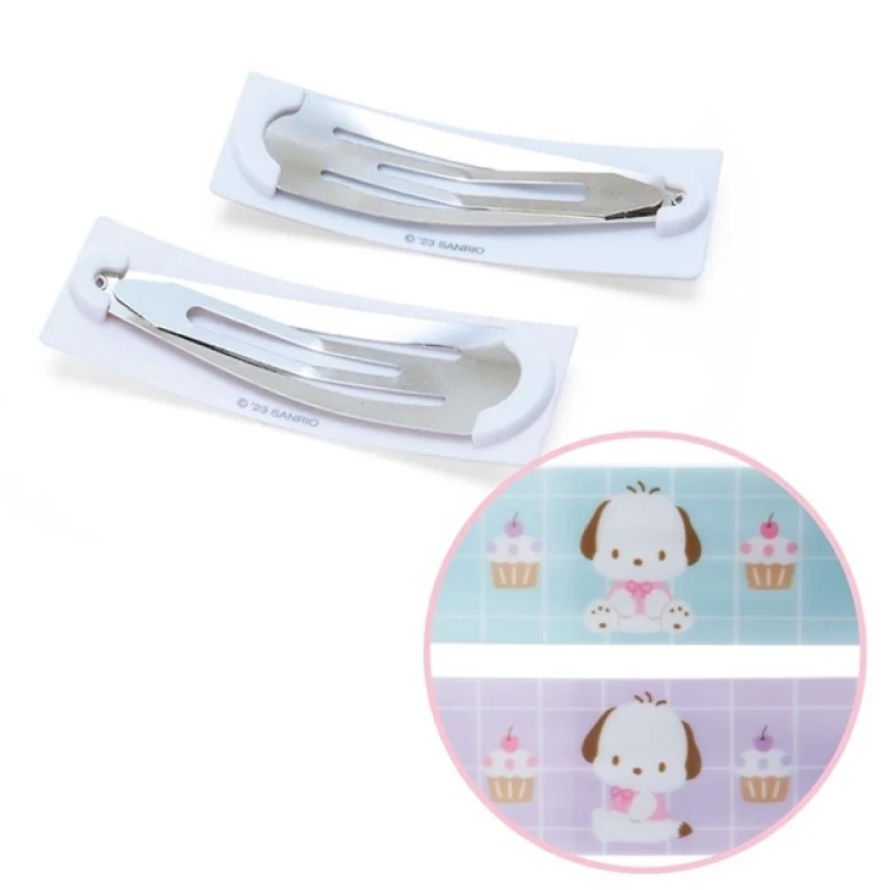 [Self-operated] Japanese Sanrio Cute Cartoon Rectangular Hairpin Pacha Dog 1 Pair Western Style Side Bangs Clip Hair Accessories Hairpins