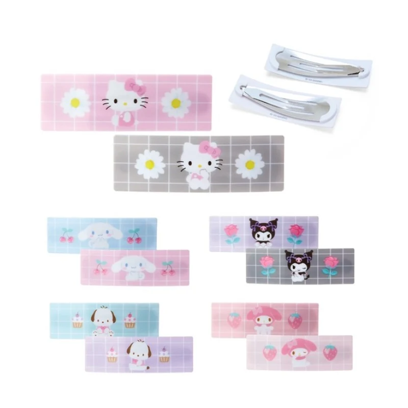 [Self-operated] Japanese Sanrio Cute Cartoon Rectangular Hairpin Pacha Dog 1 Pair Western Style Side Bangs Clip Hair Accessories Hairpins