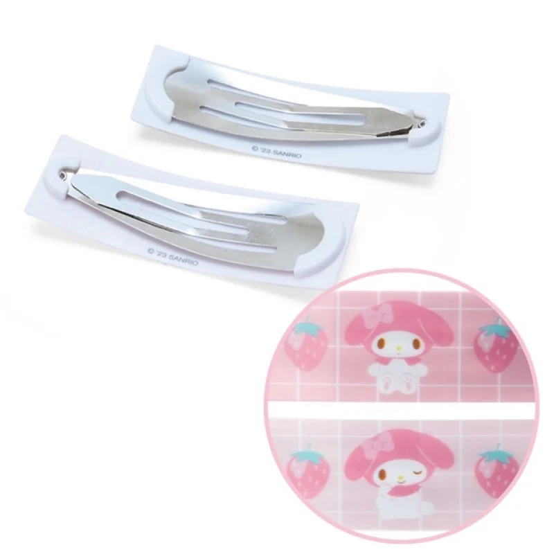 [Self-operated] Japan's Sanrio cute cartoon rectangular hairpin Melody 1 pair of stylish side bangs clip headband hairpin hair accessories