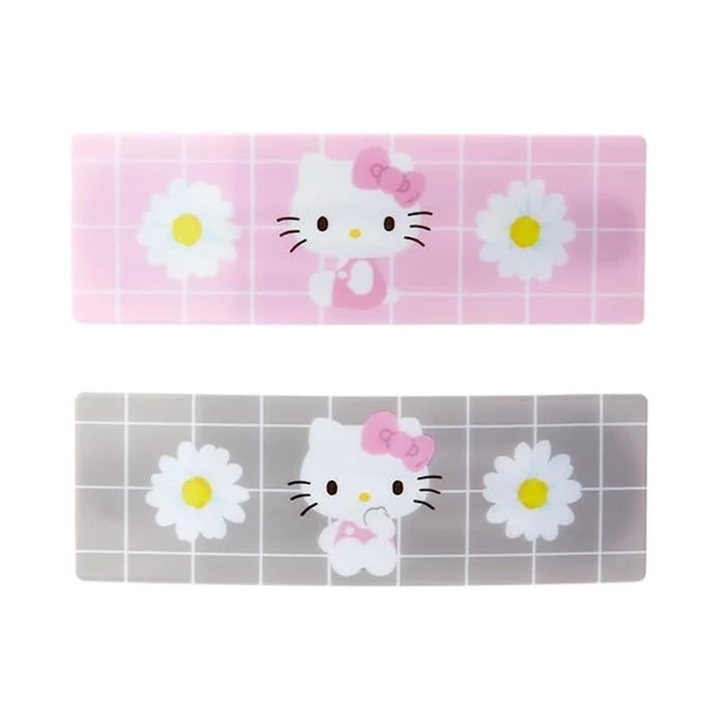 [Self-operated] Japan's Sanrio cute cartoon rectangular hairpin Hello Kitty 1 pair set of stylish side bangs clip hairpin hair accessories