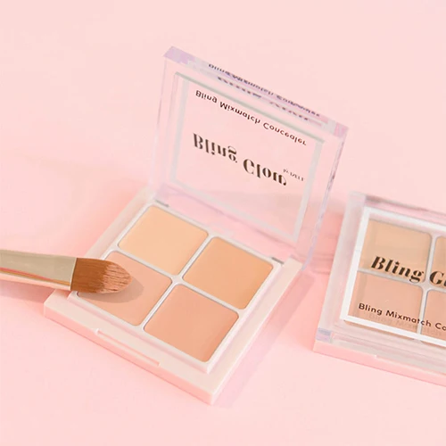 [Self-operated] Korean Bling Glow four-color concealer 6.4g, brightens tear troughs, covers dark circles and acne spots