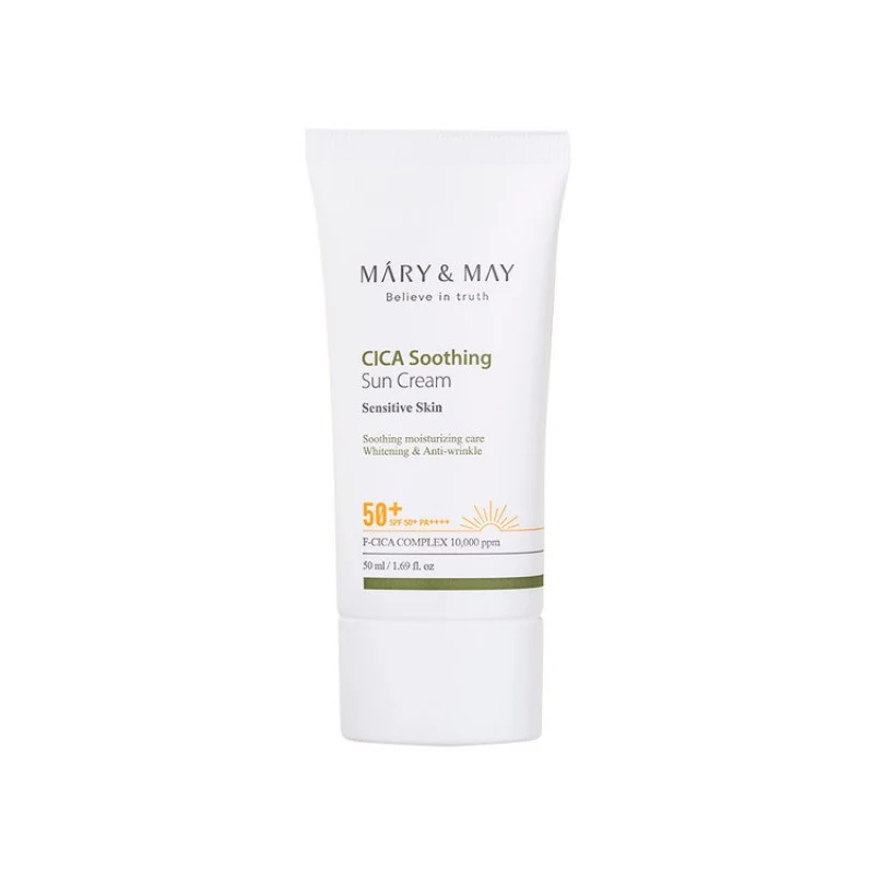 [Self-operated] South Korea's Mary&May Yuyinya Centella asiatica soothing sunscreen SPF50+ PA++++ 50ml refreshing UV isolation moisturizing anti-sweat