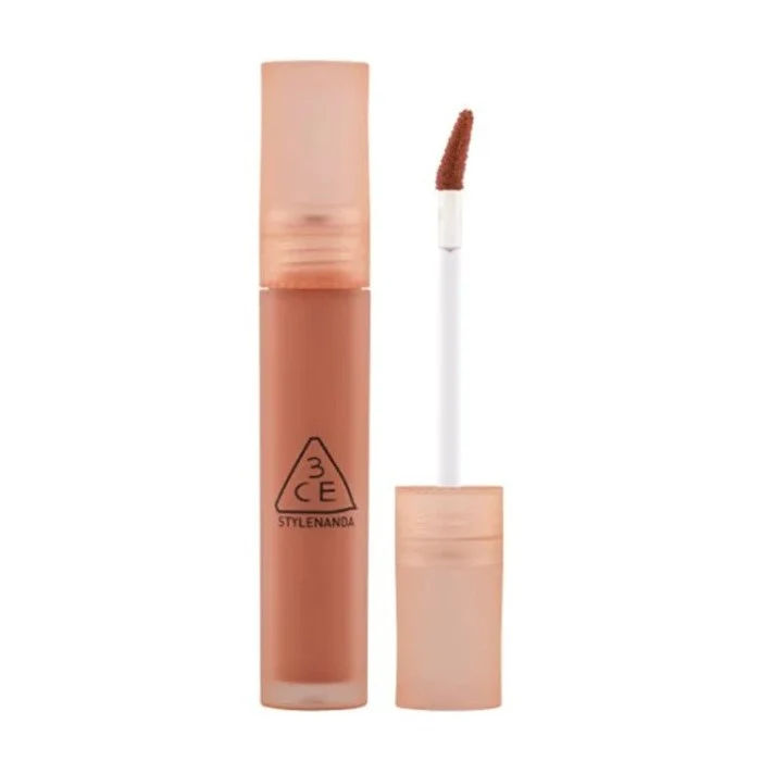[Self-operated] Korea 3CE Sanxi Jade Water Mist Lip Gloss 4.6g #More Peach Grapefruit Peach Vitality Orange Tone Water Glossy Matte Lip Gloss Moisturizing and Long-lasting