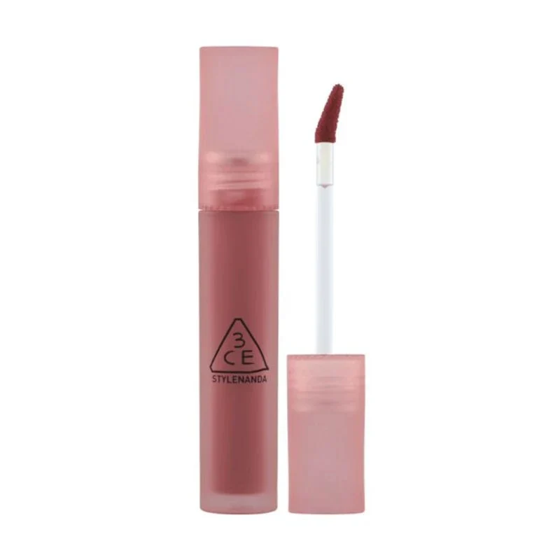 [Self-operated] South Korea 3CE Sanxi Jade Water Mist Lip Gloss 4.6g #Early Hour Smoke Pink Rose Gray Pink Water Glossy Matte Lip Gloss Moisturizing and Long-lasting