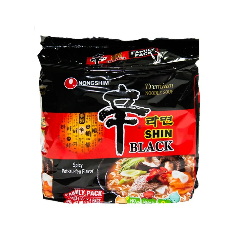 [Self-operated] China Nongshim Shin Ramen Black Hardcover Edition 130g*4 bags Ramen Mixed Noodles Instant Noodles Instant Noodles