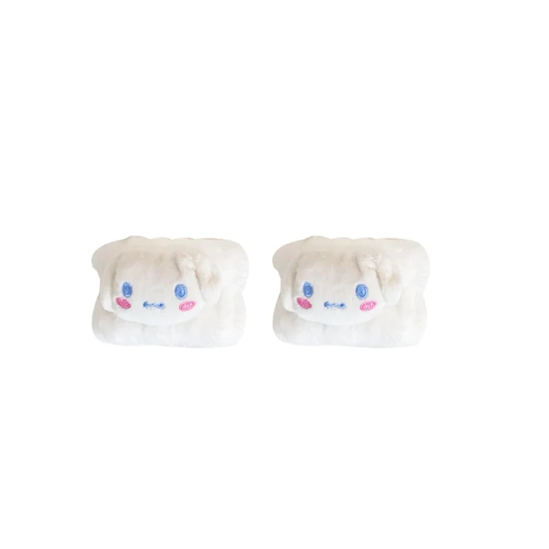 [Self-operated] Chinese Yumei You Face Washing Waterproof Wristband, Off-white Cinnamon Dog 1 Pair, Essential Facial Washing Tool
