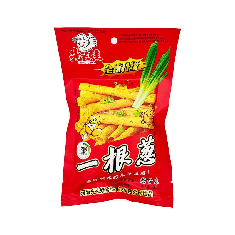 [Self-operated] China Bald Baby One Onion, Chive Flavor 30g Childhood Memories Ready-to-eat snacks are crispy and delicious, a must-have for watching dramas