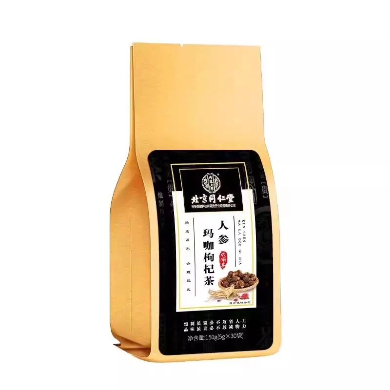 [Self-operated] Tongrentang, Beijing, China, used in the inner court, ginseng, maca and wolfberry tea 5g*30 bags, men's kidney stay-up late night health tea, men's kidney, men's conditioning health tea