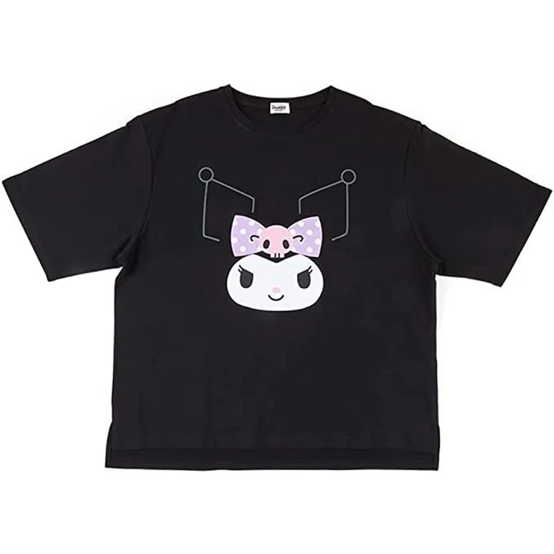 [Self-operated] Japanese Sanrio cartoon short T-shorts home wear Kurome ML, loose and comfortable, suitable for heights 154cm-165cm