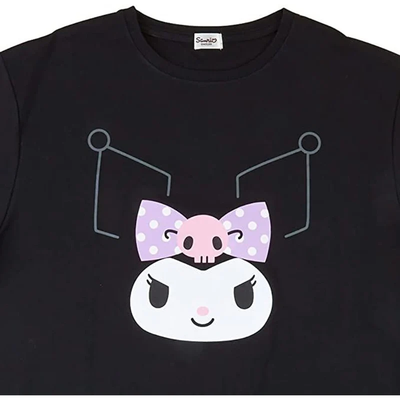 [Self-operated] Japanese Sanrio cartoon short T-shorts home wear Kurome ML, loose and comfortable, suitable for heights 154cm-165cm