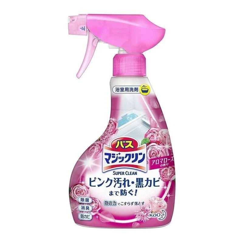 [Self-operated] Japanese KAO Kao Bathroom Deodorant Cleaner Rose Scent 380ml Quickly removes dirt, mildew, dirt, and bacteria on tiles and glass with a fresh smell