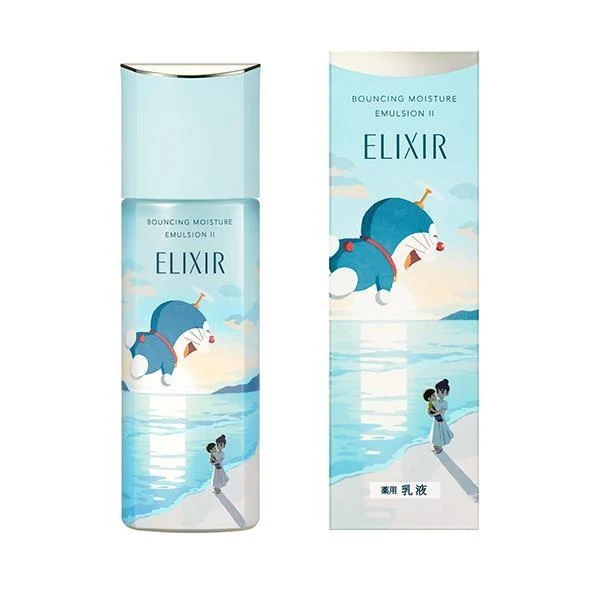[Self-operated] Japanese Shiseido Elixir New Edition Youyue Vitality Essence Emulsion No. II Doraemon co-branded 130ml moisturizing and nourishing skin