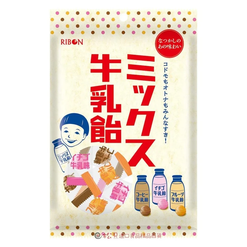 [Self-operated] Japan's RIBON Milk Candy Assorted Flavor 100g Internet celebrity satisfies office casual snacks children's candy
